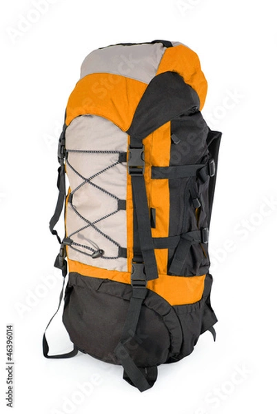 Obraz Modern tourist backpack isolated on white