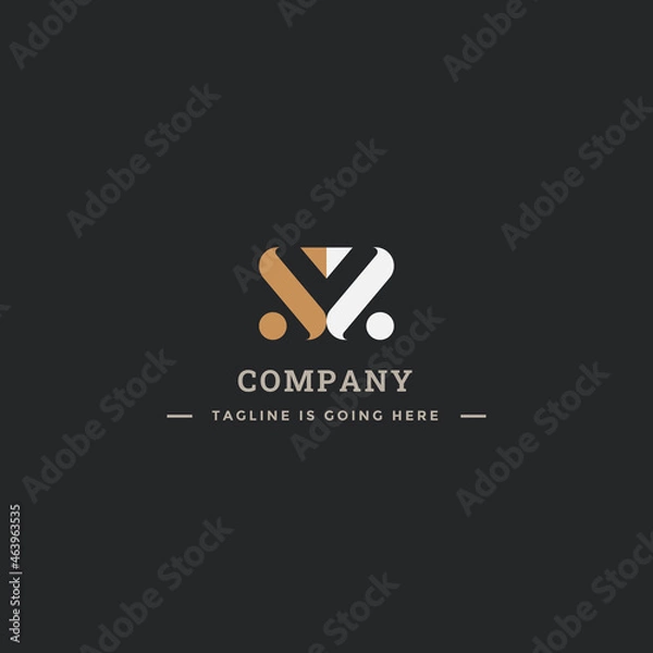 Obraz Double S logo design, simple and modern initial S.