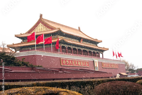 Obraz Tiananmen tower in the snow