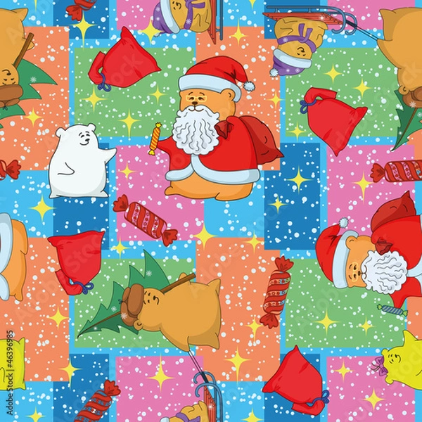 Obraz Christmas seamless background