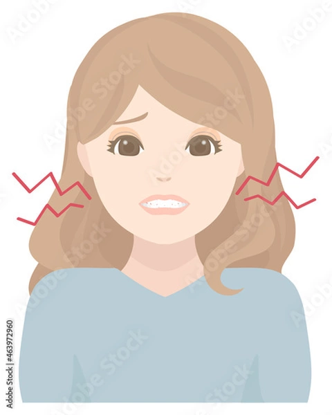 Obraz 歯ぎしりをする女性