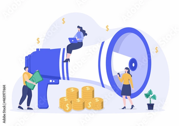 Obraz Mortgage Loan Debt Instruments that are Secured by Property Assets such as Real estate Services, Rent, Buying Home or Auction House. Background Vector illustration