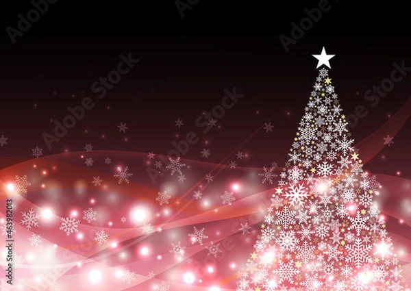 Obraz クリスマスイルミネーションの背景フレーム