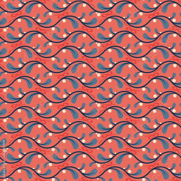 Fototapeta Noel - Mistletoe (repeat pattern)