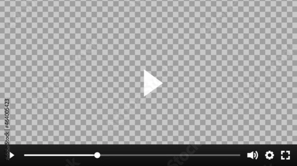 Obraz video multimedia player mockup template design for web