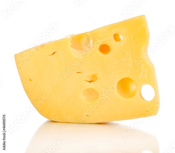 Fototapeta Cheese isolated on white