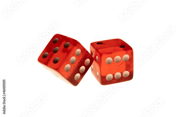 Obraz red dice isolated on white