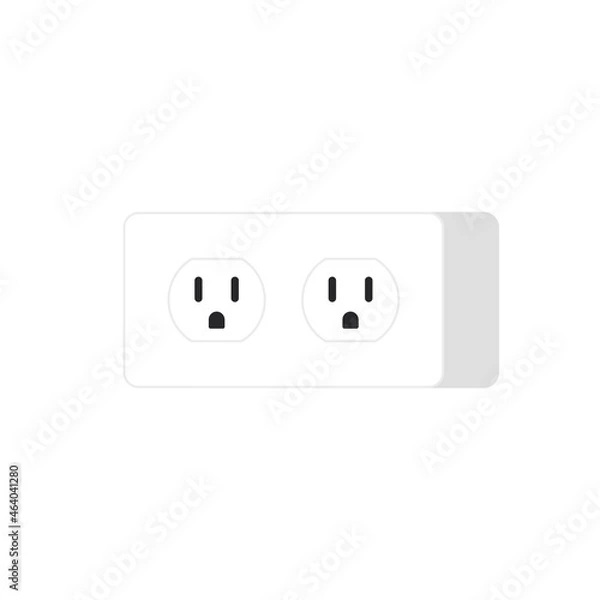 Fototapeta Plug vector. wallpaper. free space for text. Three eye plug.