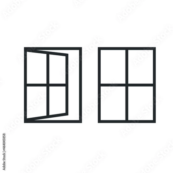 Obraz Window vector icon illustration sign