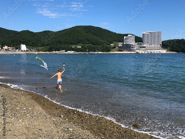 Obraz person on the beach