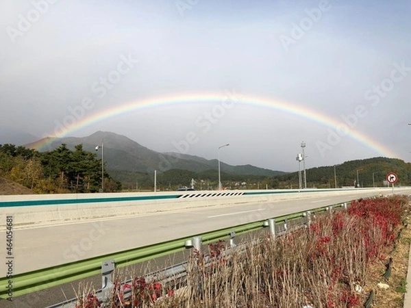 Obraz rainbow over the highway