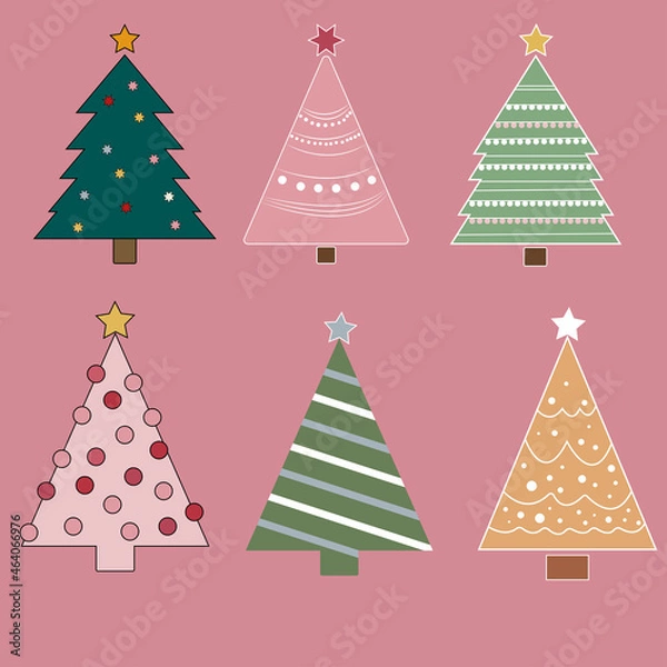 Obraz Christmas trees collection!