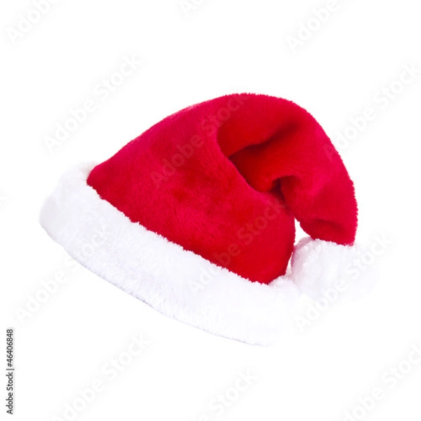 Obraz Nikolausmütze seitlich auf weiß