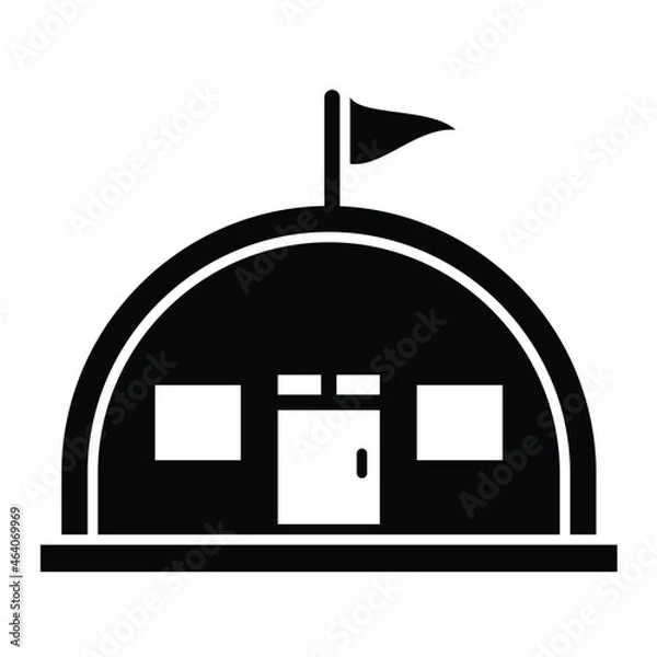 Fototapeta Vector Bunker Glyph Icon Design