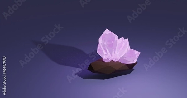 Obraz purple and pink crystal