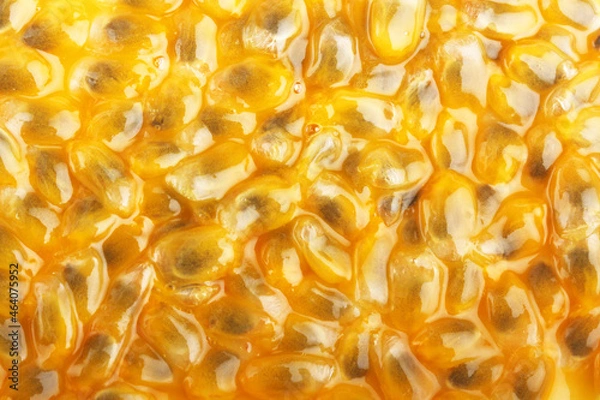 Obraz Background from pulp and passionfruit juice.