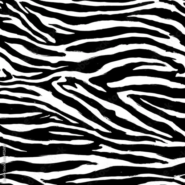 Fototapeta Zebra stripes seamless pattern vector