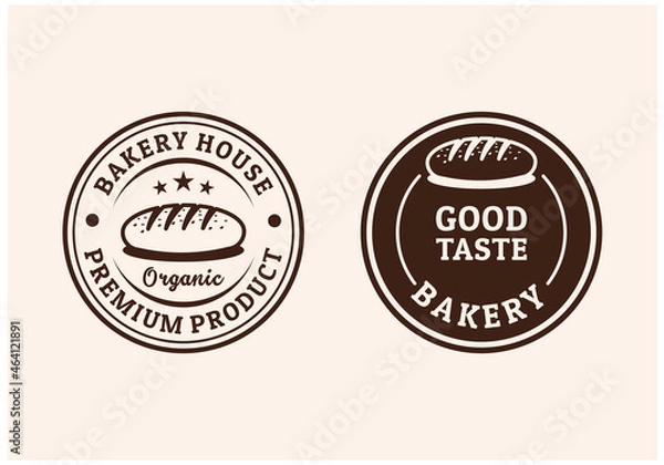 Obraz set badge bakery premium vector