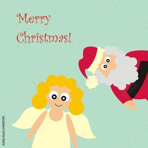 Obraz Weihnachtsmann und Engel