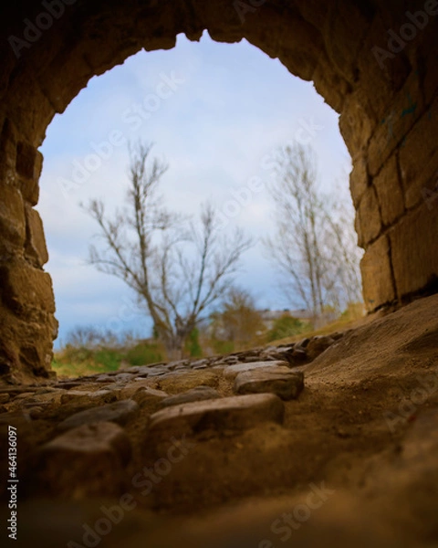 Fototapeta ruins under de bridge