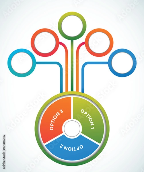 Obraz Multicolored presentation color circles template