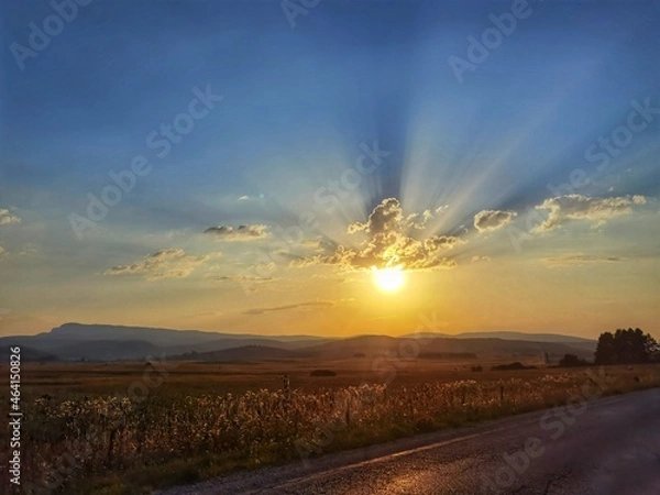 Obraz sunset on the road