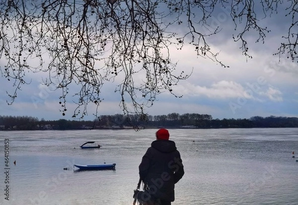 Obraz person on the beach