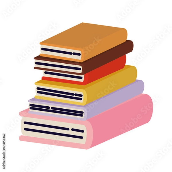 Fototapeta books stack illustration