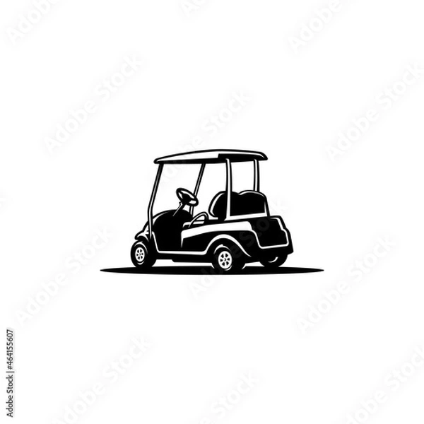 Obraz golf cart silhouette isolated vector