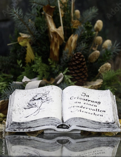 Obraz Buch an einer Grabstaette