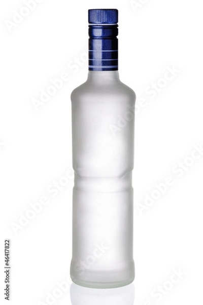 Obraz bottle iced of vodka isolated on white background
