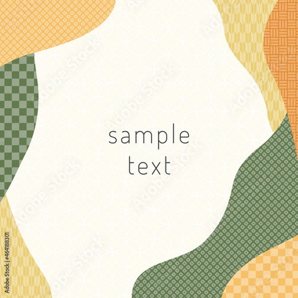 Fototapeta 和柄のフレーム素材