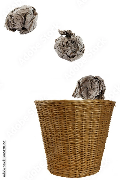 Obraz Papier in Papierkorb