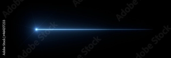 Obraz Ray of blue light tracing the movement.