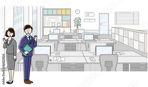Fototapeta ビジネスパーソンとオフィスの背景 2