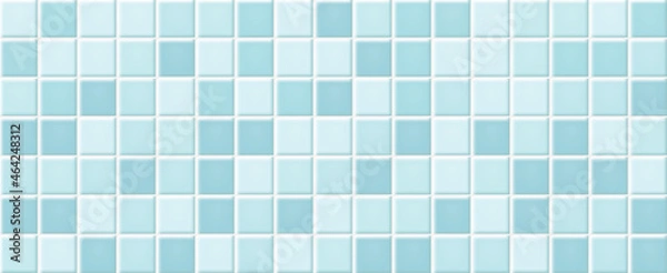 Fototapeta Blue ceramic tiles texture abstract background vector illustration