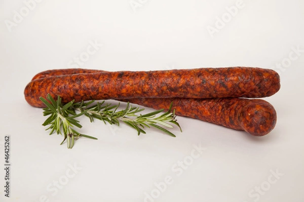 Obraz Scharfe Salami und Rosmarin