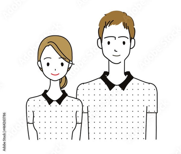 Obraz 男女カップルのイラスト