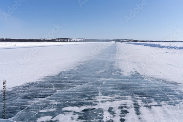Obraz 【カナダ】グレートスレーブ湖のアイスロード