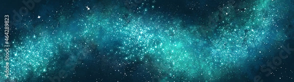 Obraz Space background with realistic nebula and lots of shining stars. Infinite universe and starry night. Colorful cosmos with stardust and the Milky Way. 