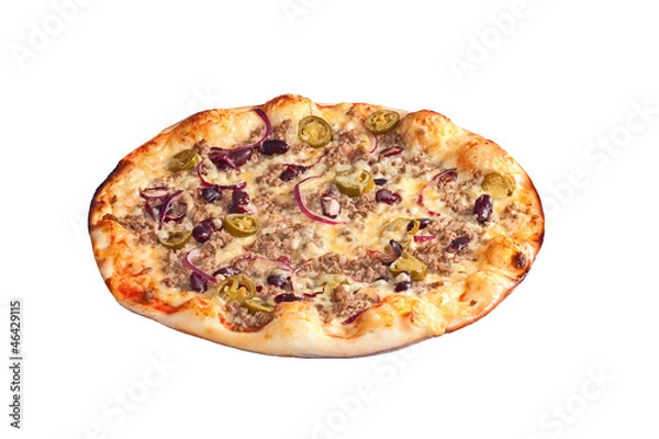 Obraz Pizza isolated on white