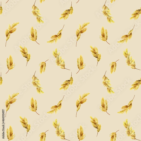 Obraz Watercolor hand-drown illustration pattern with christmas elements