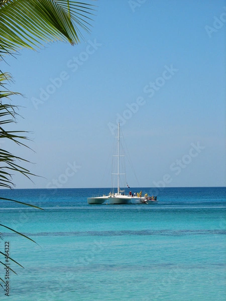 Fototapeta caribbean catamaran