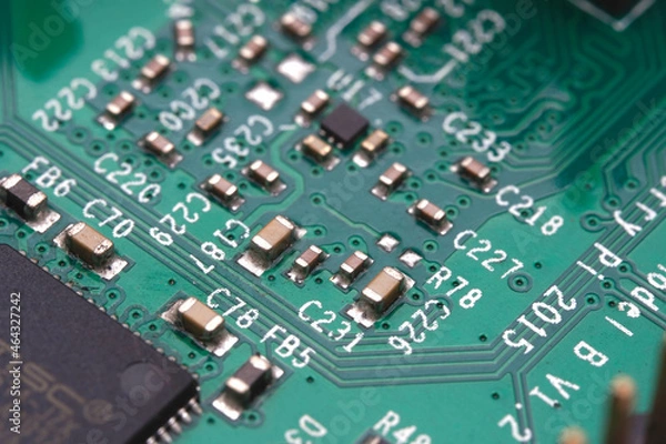 Fototapeta electronic component, electric circuit,close up  circuit