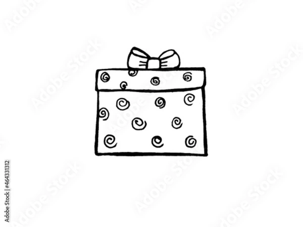 Obraz gift box with ribbon