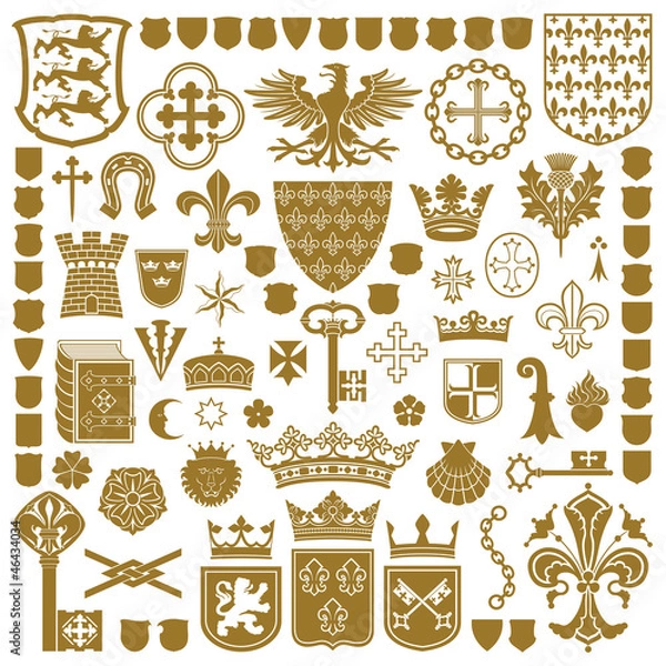 Obraz HERALDRY Symbols and decorations