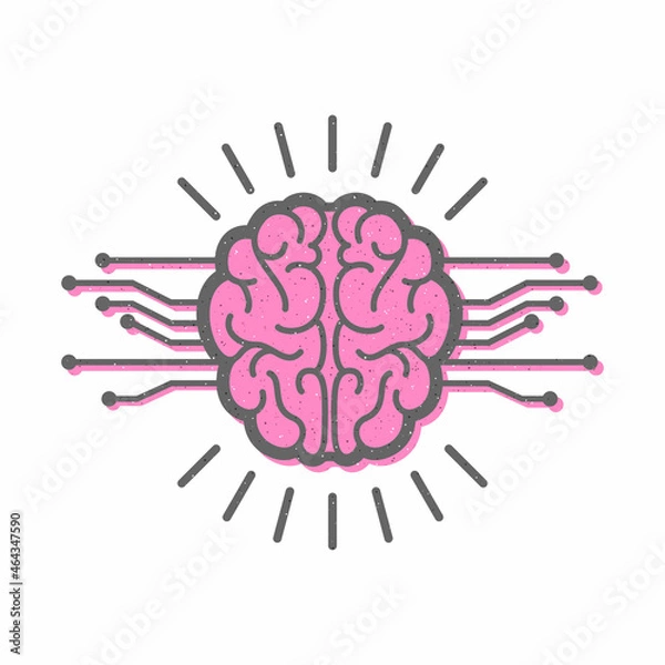 Fototapeta Artificial Intelligence brain icon
