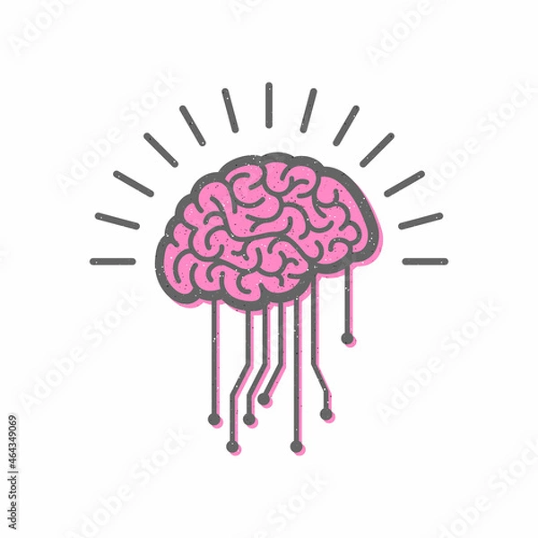 Obraz Artificial Intelligence brain icon