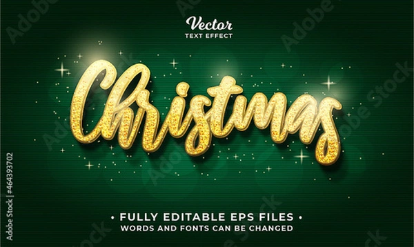Fototapeta glittering text effect editable vector eps cc
