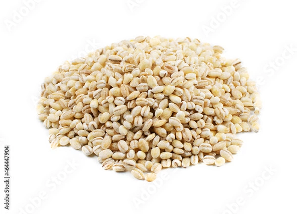 Fototapeta Pearl barley on a white background. Isolate.